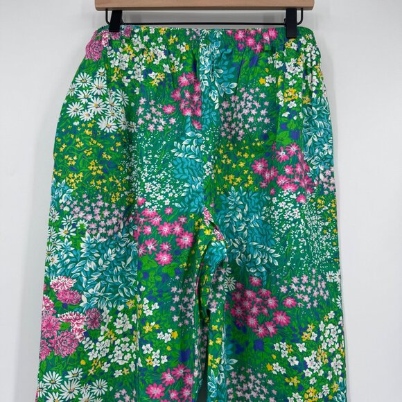 1980s pants floral vibrant vintage 80s Prestige slacks Pants woman’s size 14 - Picture 5 of 11